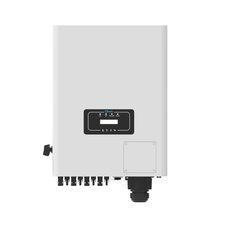 High-efficiency DEYE SUN-23/25/30K-G04-LV solar inverter with advanced LCD display for optimal energy conversion and monitoring.