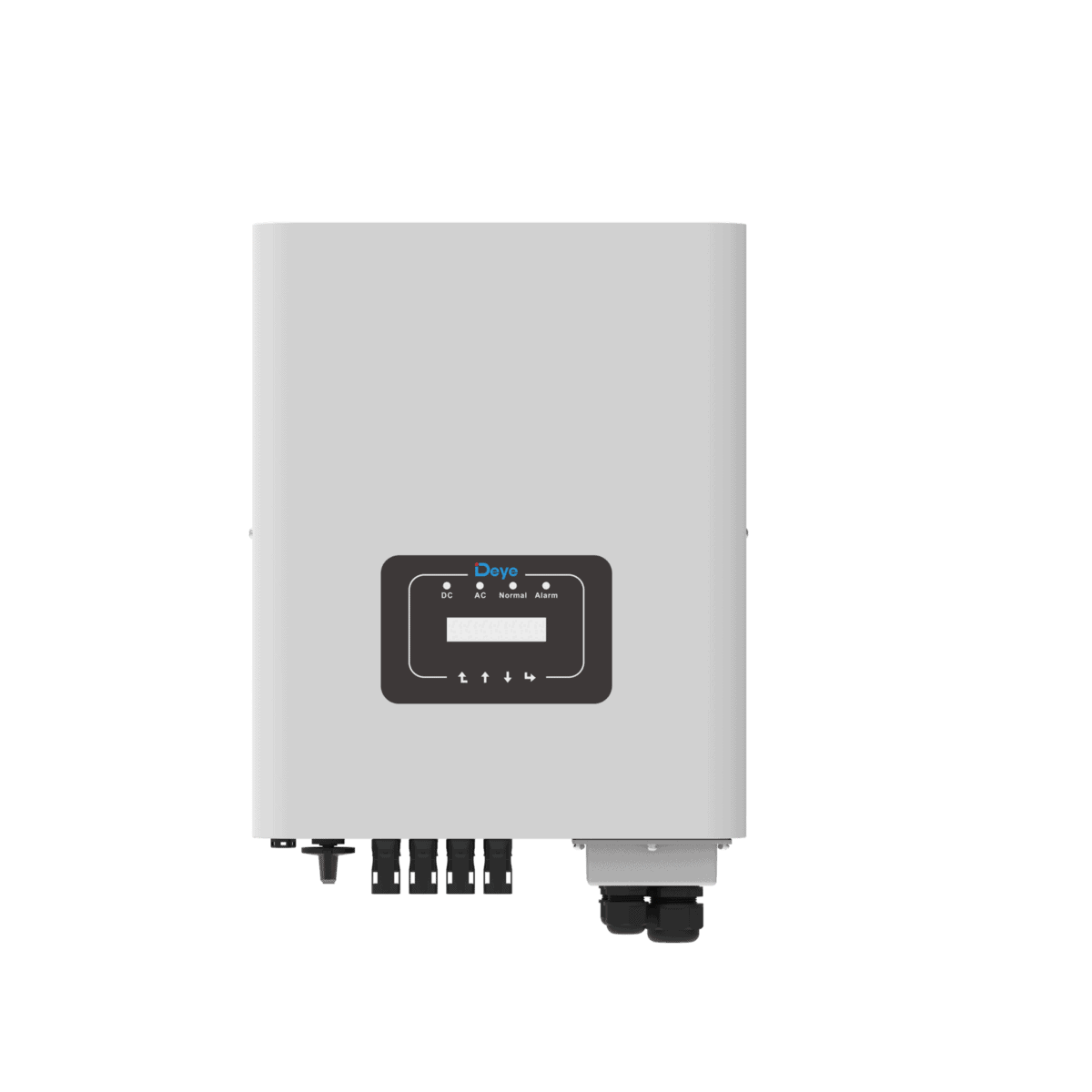 DEYE solar inverter model SUN-9/10/10.5K-G02P1-EU-AM2, designed for efficient solar energy conversion, featuring a compact design and user-friendly interface for residential and commercial solar syste.