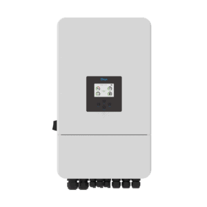 Onduleur solaire Deye modèle SUN-3/4/5/6/8/10/12K-SG05LP3-EU-SM2 avec affichage numérique pour une gestion efficace de l'énergie solaire.