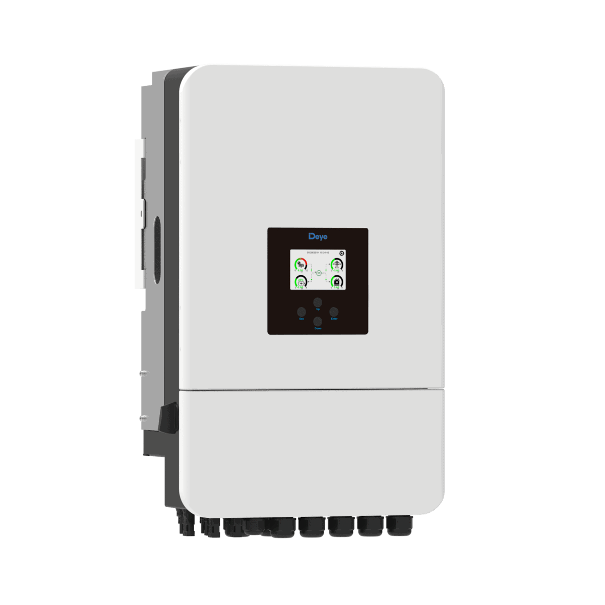 High-efficiency Deye solar inverter for renewable energy systems, model SUN-3.6/5/6/7/7.6/8/10K-SG05LP1-EU-SM2-P, designed for optimal solar power conversion and reliable performance.