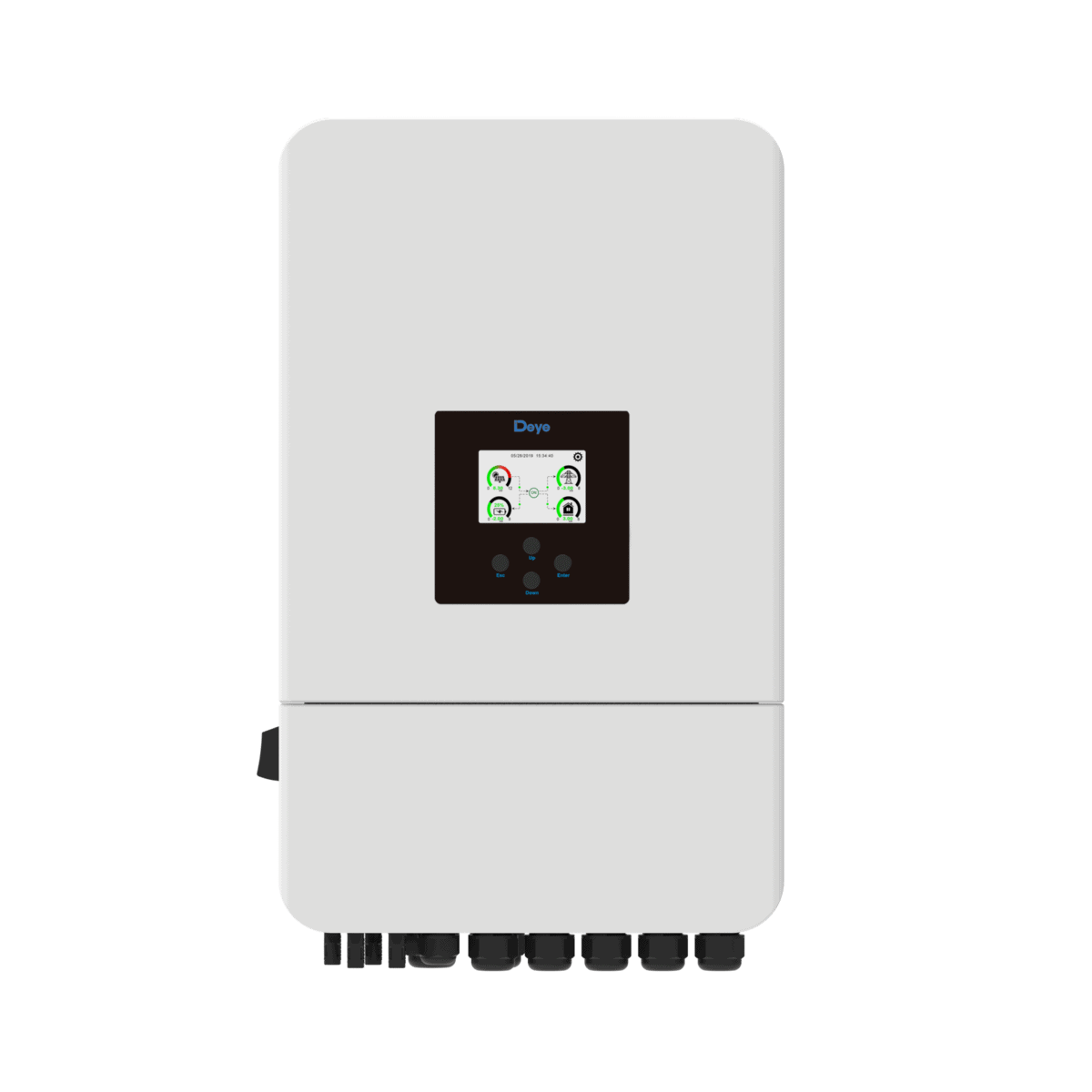 High-efficiency Deye inverter for solar power systems, model SUN-3.6/5/6/7/7.6/8/10K-SG05LP1-EU-SM2-P, designed for optimal energy conversion and reliable performance in residential and commercial sol.