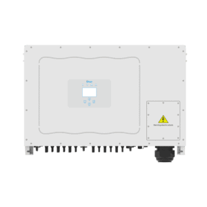 Chargeur de batterie industriel Deye modèle Sun-70/75/80/90/100/110K-G03, conçu pour les systèmes de stockage d'énergie de haute capacité, doté d'un panneau de commande avancé et de fonctions de sécurité pour un fonctionnement fiable.