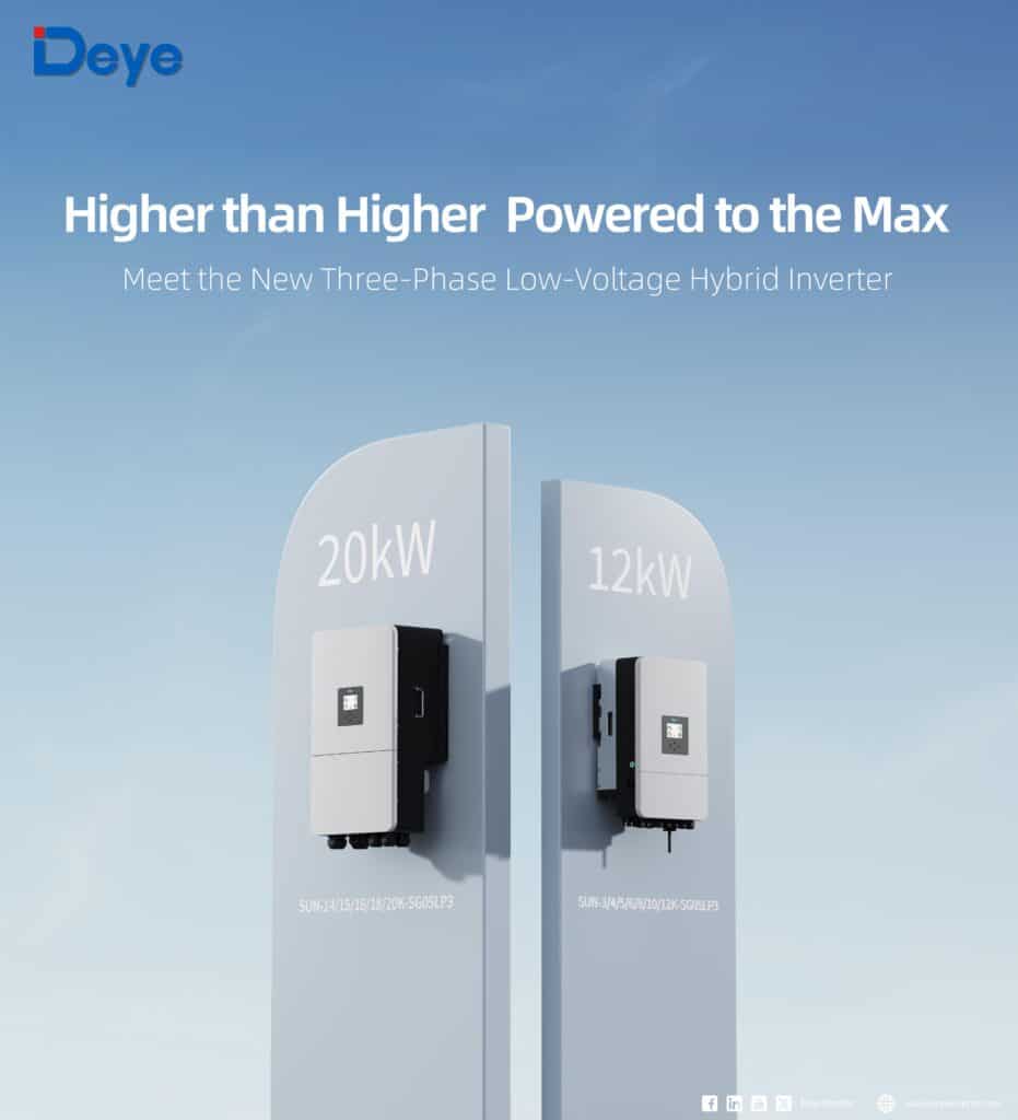 Deye releases new 20kW LV Hybrid Inverter