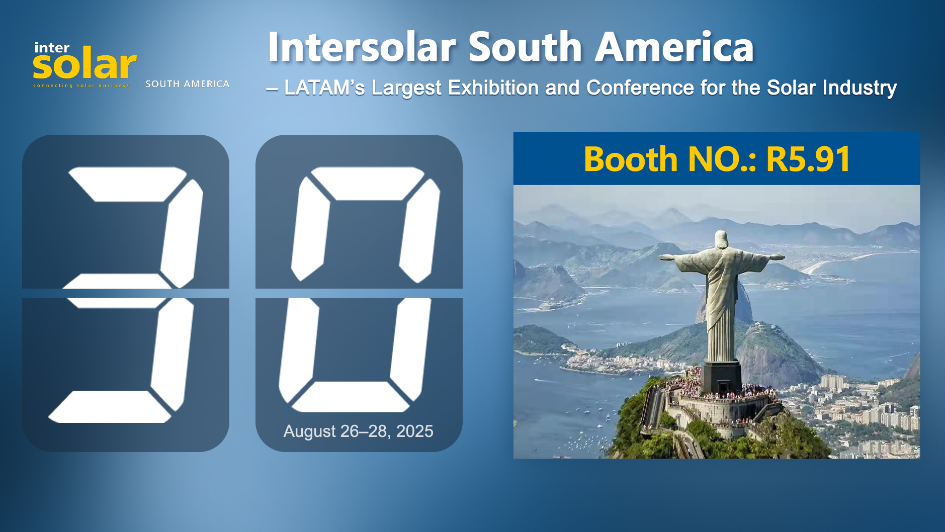 30 napos visszaszámlálás az Intersolar South America 2025-ig | Deye