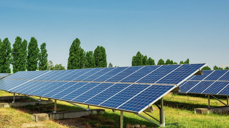 zonnepanelen van een zonnepark