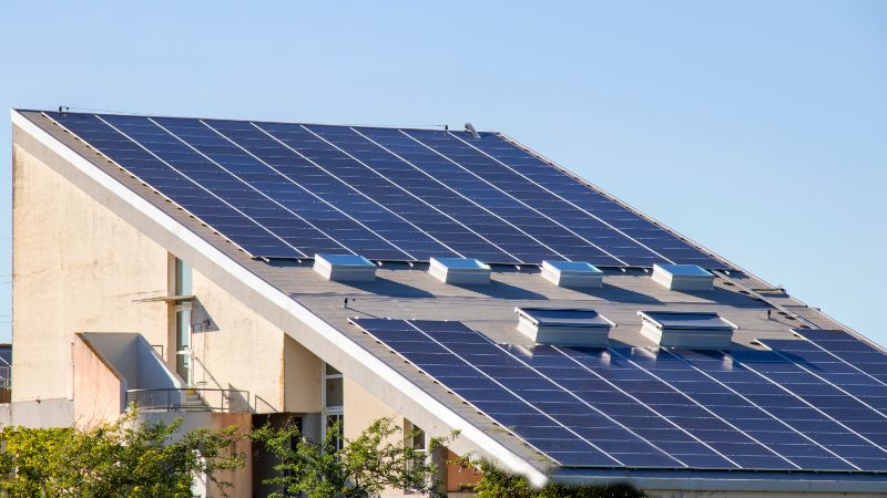 solar panels on rooftop